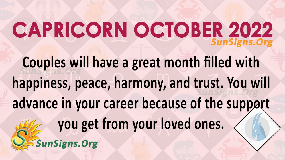 Capricorn Horoscope For October 2022